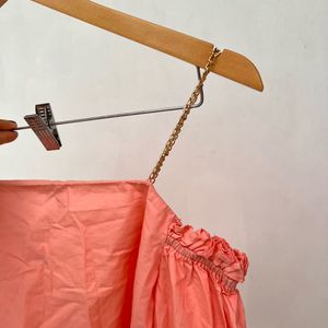 Off-the-Shoulder Chain Detail Top