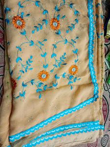 Light Orange Colour Saree