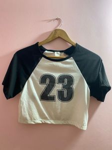 Crop Top with &#39;23&#39; Graphic