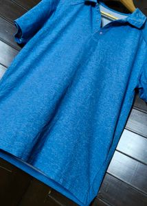 Lukken Men Blue Casual Polo T-shirt
