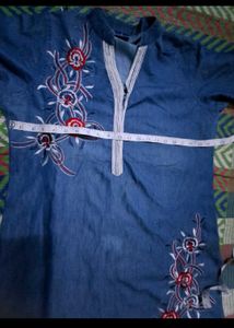 Denim Kurta