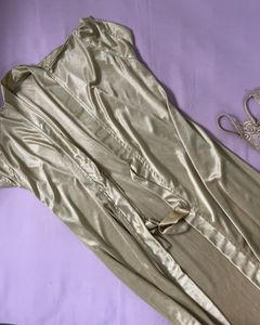 Satin Nightie Slip With Gown