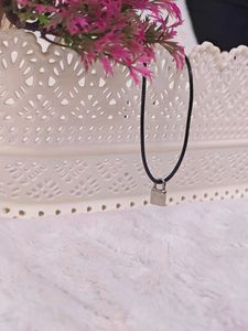 💥Lock Black Leather Cord Necklace💥