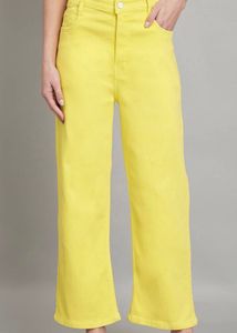 Yellow Wide-Leg Jeans