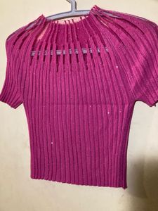Pink Pleated Top (best For Dandiya Nights)