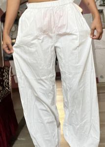 White Parachute Pants - Comfy &amp; Stylish (Size M)