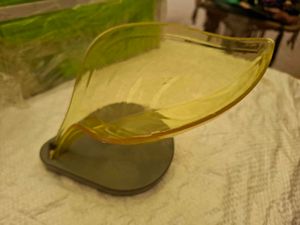 Vintage Yellow Leaf Dish