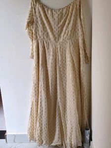 Elegant Gold Anarkali Kurta