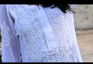 White Chikankari Kurti