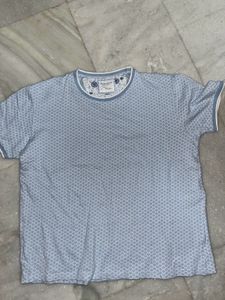 Blue Patterned T-Shirt