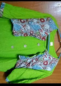 Green Cotton Kurta