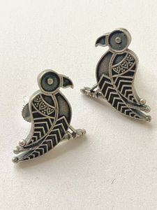 Silver Replica Bird Earring