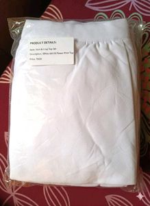 Floral crop top and white Skirt