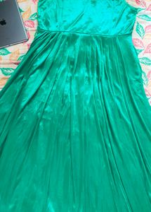 Emerald Green &amp; Gold Embellished Dress