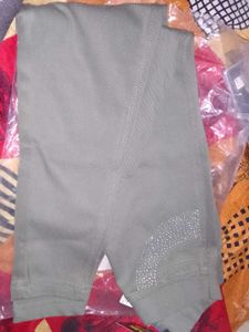 Olive Green Embellished Jeans