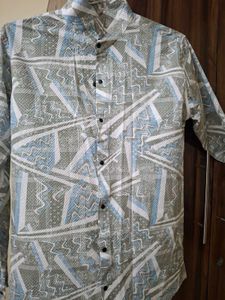 Abstract Pattern Button-Down Shirt