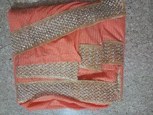 Peach Embellished Saree