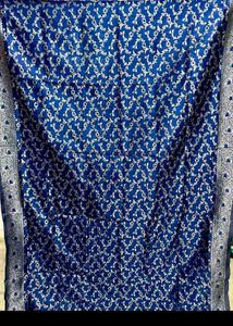 Stylish Silver Zari Work Saree
