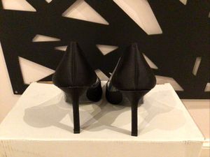 MANGO BLACK VINYL HEELS