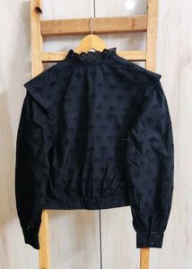 Elegant Black Embroidered Top size-36-38