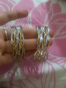 Gold Braided Bangle Set