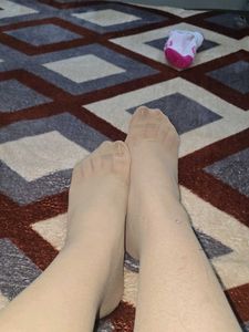 used beige skin touch socks