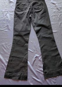 Grey Bell Bottom Pant For Women