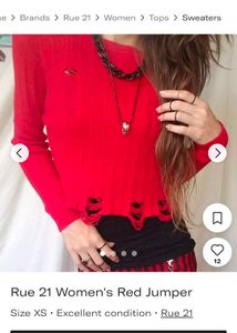 ✨ Rue21 Red Soft Sweater Crop Top❣️