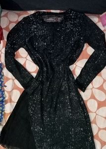 Black Shining Top Sweater