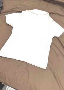 Cute White Polo Top