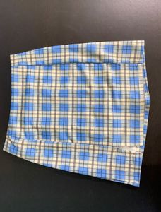 Blue Plaid Mini Skirt