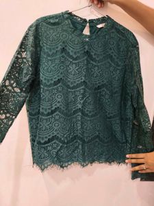 Casual Dark Green Top