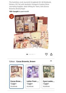 Vintage Scrapbook Paper &amp; Stickers Set