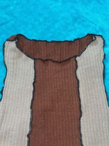 Two-Tone Ribbed Tank Top