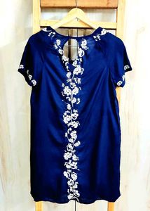 Blue Embroidery Work Top Size-34