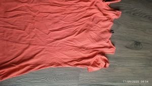 Coral Cold Shoulder Top