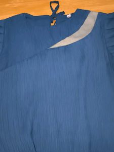 Blue Long Sleeve Blouse
