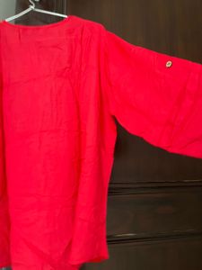 Red Top With Embroidery