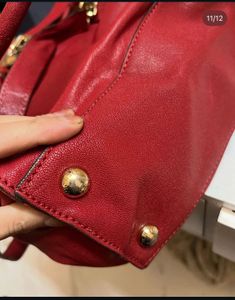Michael Kors Hamilton Red Leather Tote
