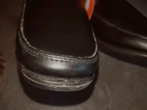 Black Leather Slip-On Dress Shoes
