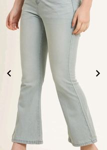 Shein Bootcut Jeans With Back Embroidery Pocket