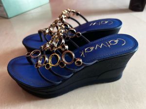 CATWALK Blue Black Wedges