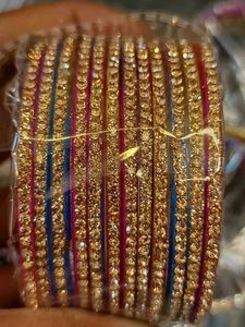 Teal &amp; Gold Bangle Set