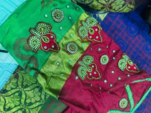 Saree With Embroidery Blouse