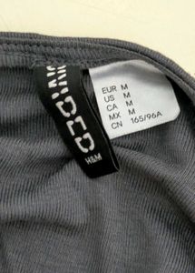 H&amp;M Grey Ruched Waist Top