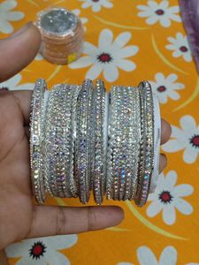 New Bangels...white &amp; Rose Gold Colour Stone