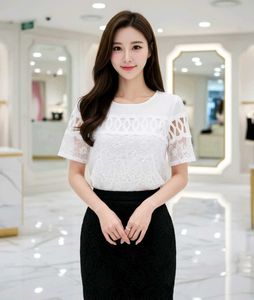 Elegant White Lace Top