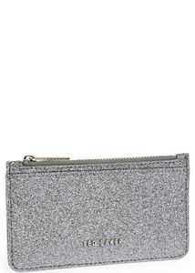 TED BAKER Glamira Silver Glitter Cardholder Wallet