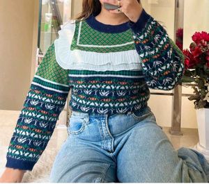 Patterned Knit Sweater Top - Bust 34 - 40