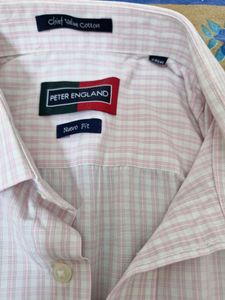 Very Smart Pink And White Men&#39;s Bushshirt Like New